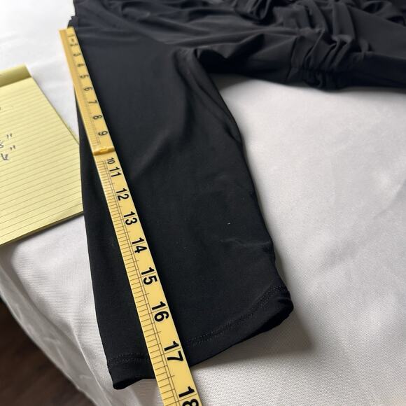 Jones of New York Dress Black Women 14 knee length ruched - Picture 10 of 14